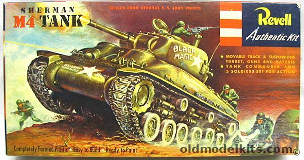 Revell 1/40 Sherman M4 Black Magic Tank 'S' Issue - (M-4), H522-149 plastic model kit